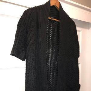 Short sleeve cardigan sweater